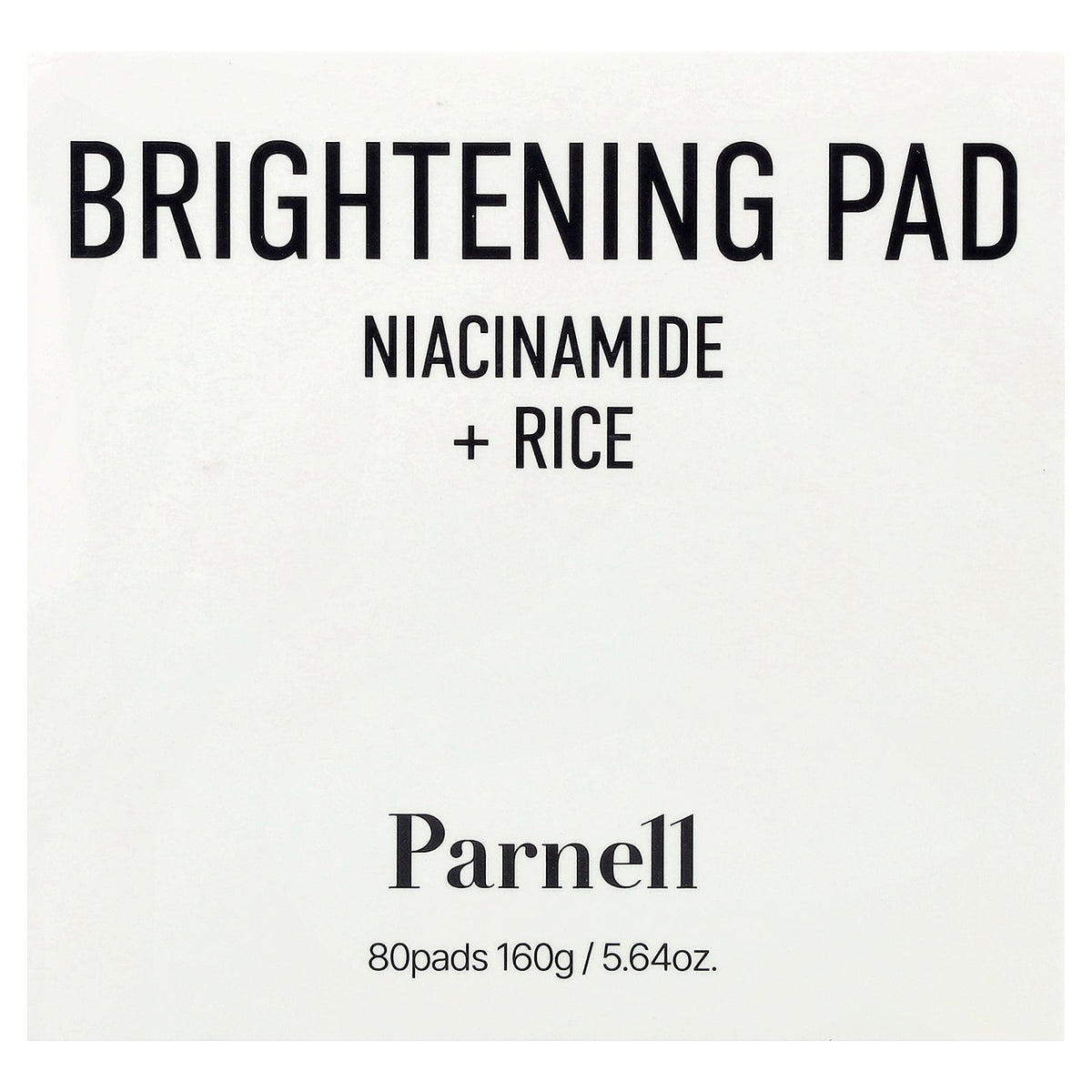 Parnell, Niacinamide Rice Brightening Pad, 80 Pads, 5.64 oz (160 g)