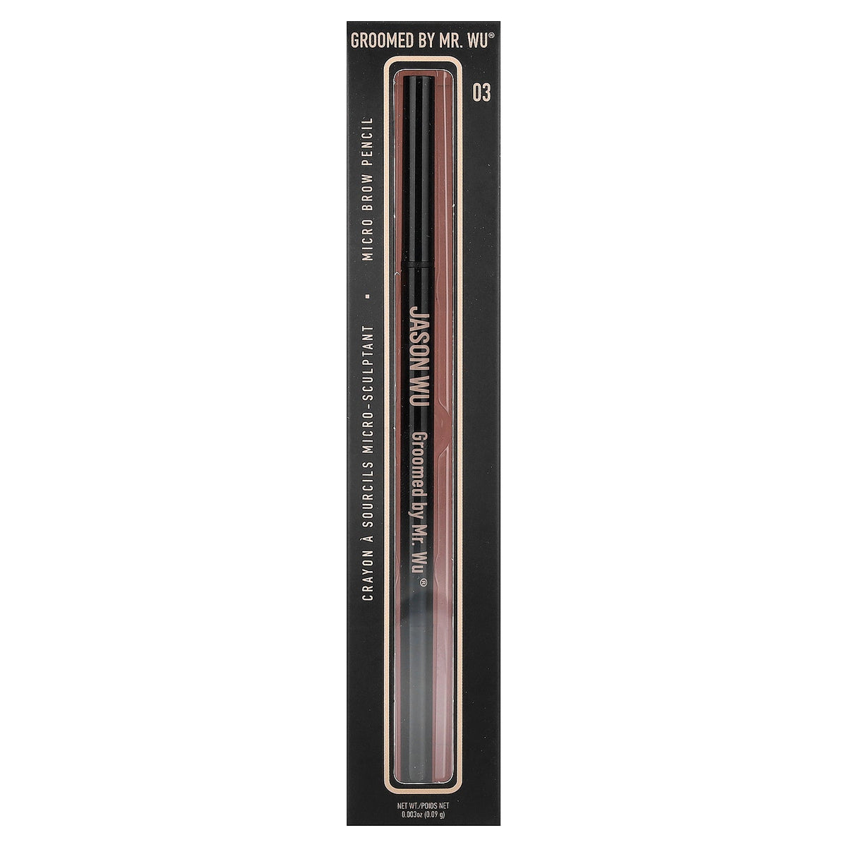 Jason Wu, Groomed By Mr. Wu®, Micro Brow Pencil, 03 Deep, 0.003 oz (0.09 g)
