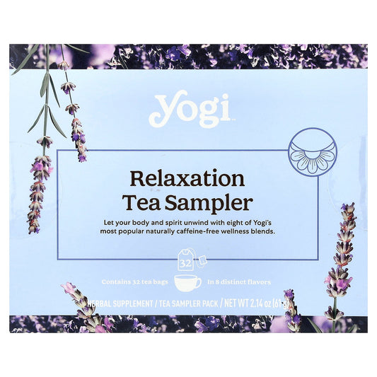 Yogi Tea, Relaxation Tea Sampler, Caffeine Free, 32 Tea Bags, 2.14 oz (61 g)