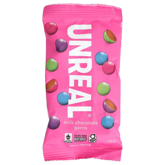 Unreal, Milk Chocolate Gems, 1.3 oz (37 g)