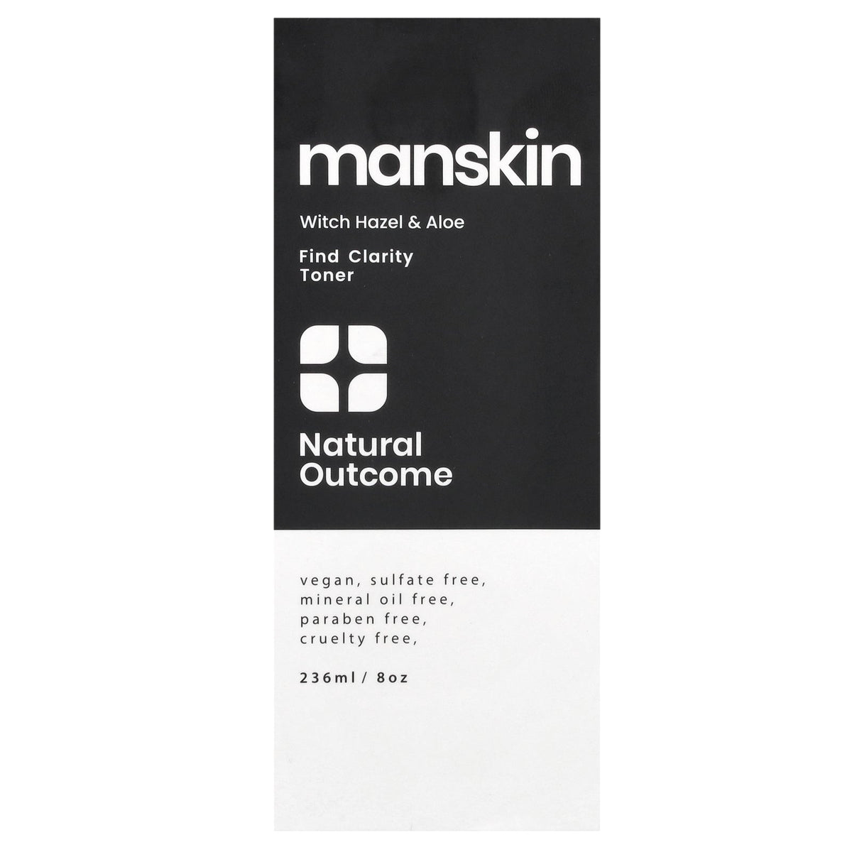 Natural Outcome, Man Skin, Find Clarity Toner, 8 oz (236 ml)