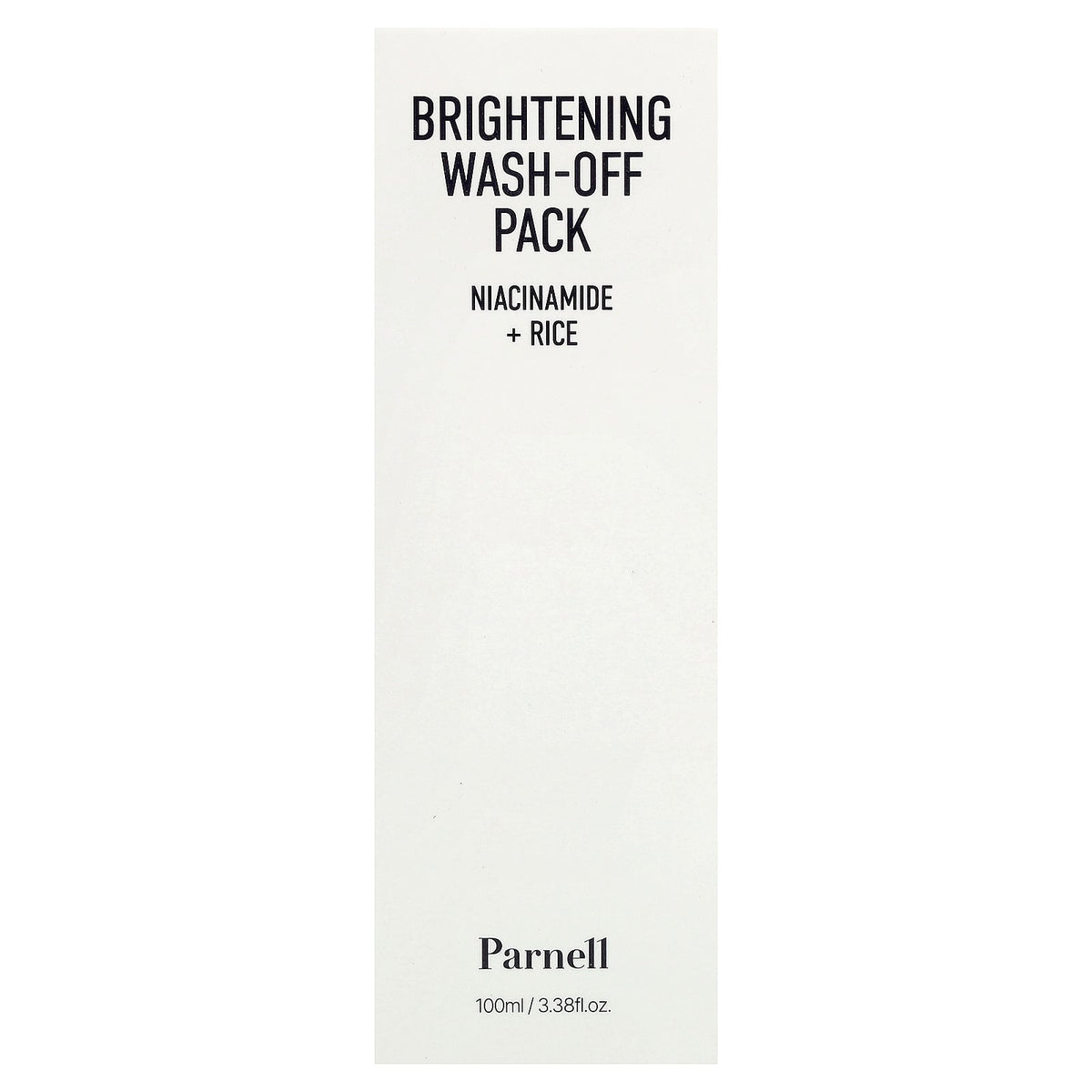 Parnell, Niacinamide Rice Brightening Wash Off Pack, 3.38 fl oz (100 ml)