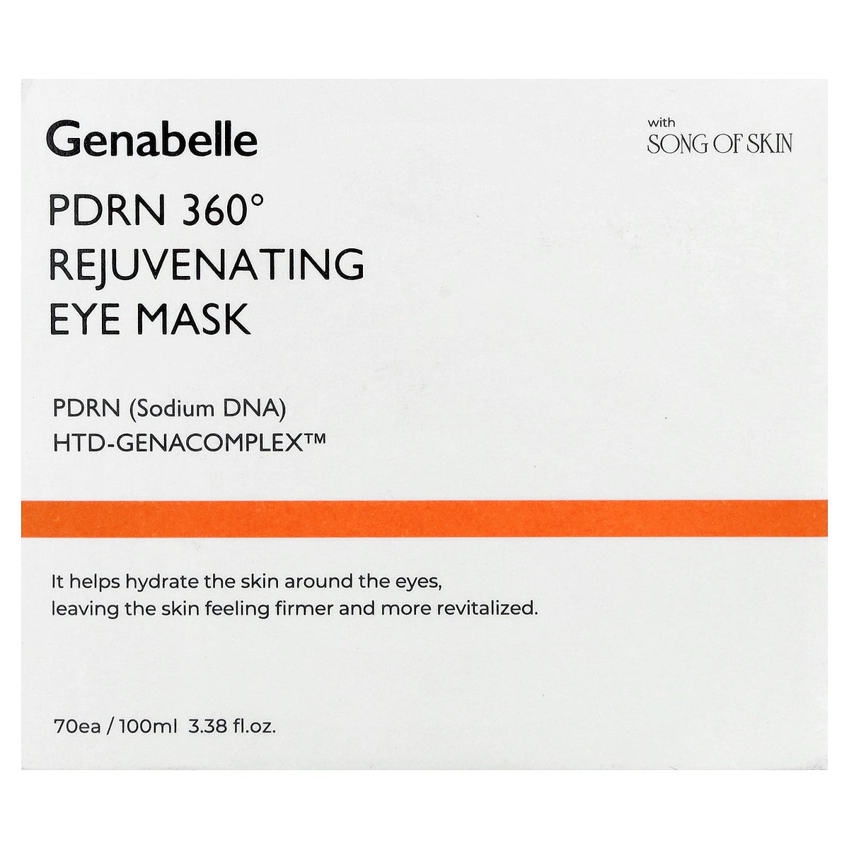 Genabelle, PDRN 360® Rejuvenating Eye Mask, 70 Count