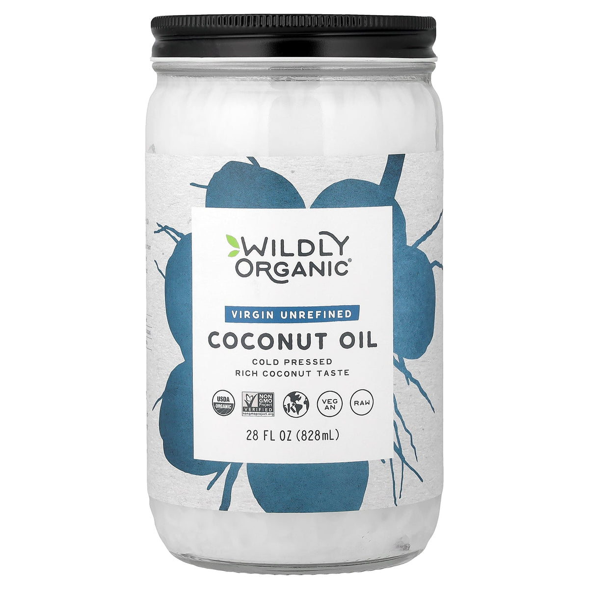 Wildly Organic, Virgin Unrefined Coconut Oil, 28 fl oz (828 ml)