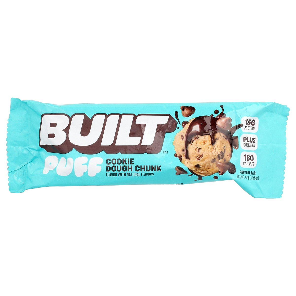 Built, Puff, Protein Bars, Cookie Dough Chunk, 12 Bars, 1.55 oz (44 g) Each