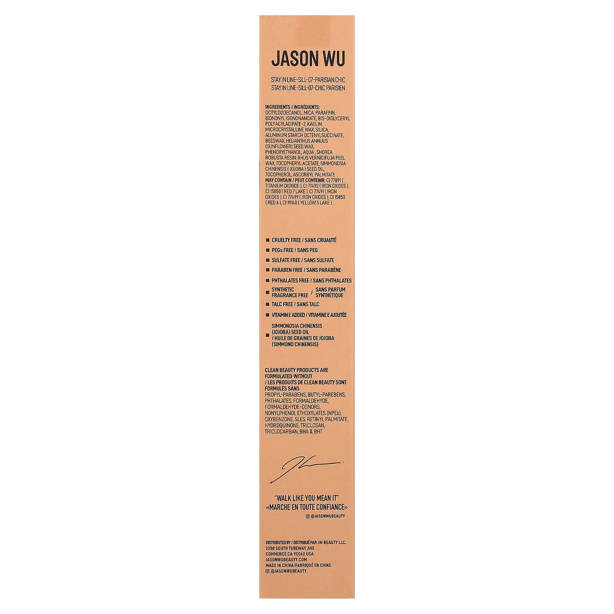 Jason Wu, Stay In Line®, Lip Liner Pencil, 07 Parisian Chic, 0.06 oz (1.8 g)