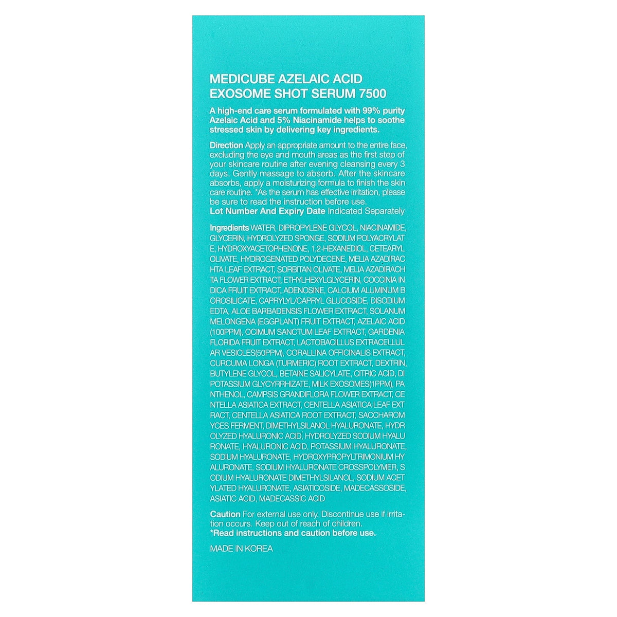 Medicube, Azelaic Acid Exosome Shot Serum 7500, 1.01 fl oz (30 ml)