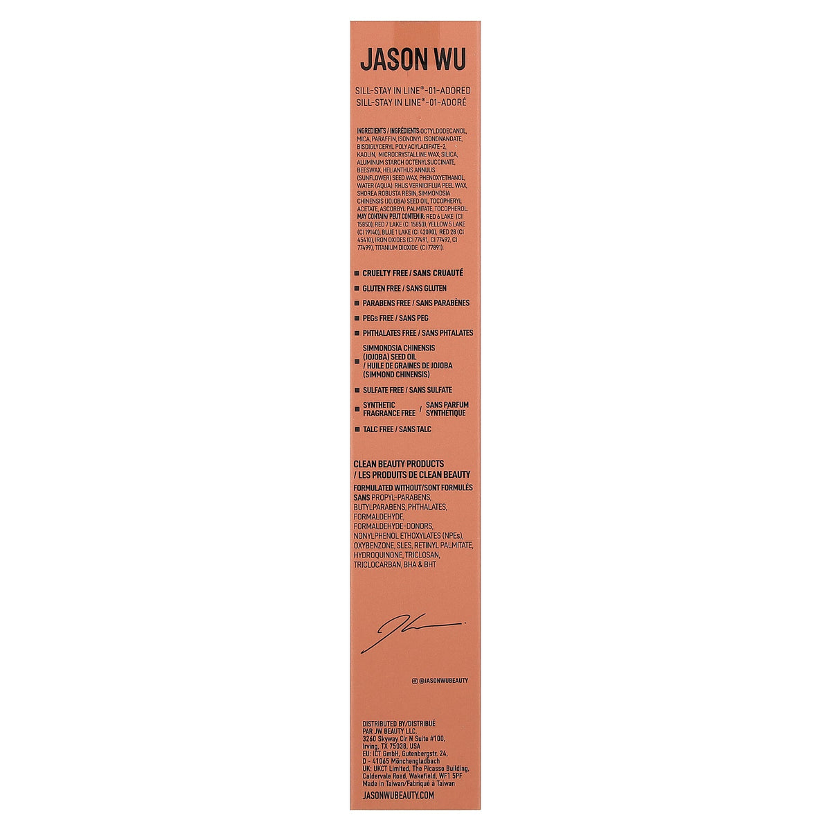 Jason Wu, Stay In Line®, Lip Liner Pencil, 01 Adored, 0.06 oz (1.8 g)