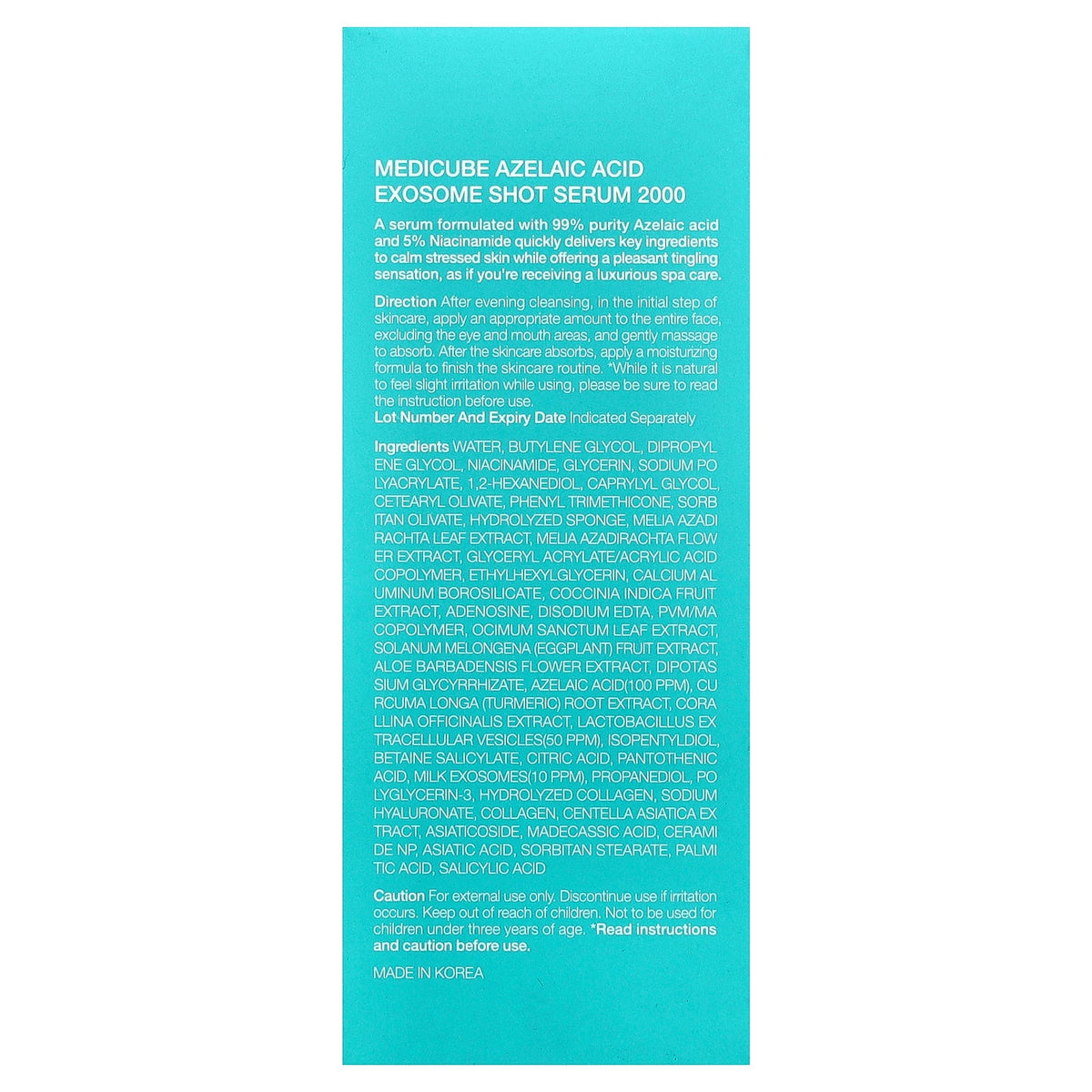 Medicube, Azelaic Acid Exosome Shot Serum 2000, 1.01 fl oz (30 ml)