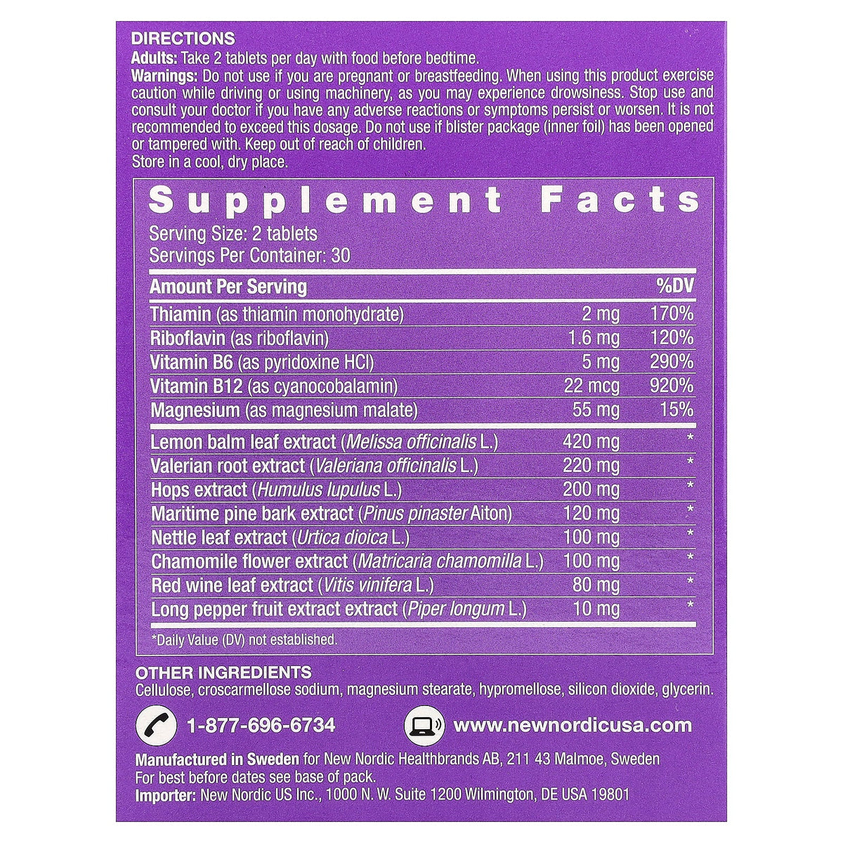 New Nordic, Quality Sleep™ Muscle Rest, 60 Tablets