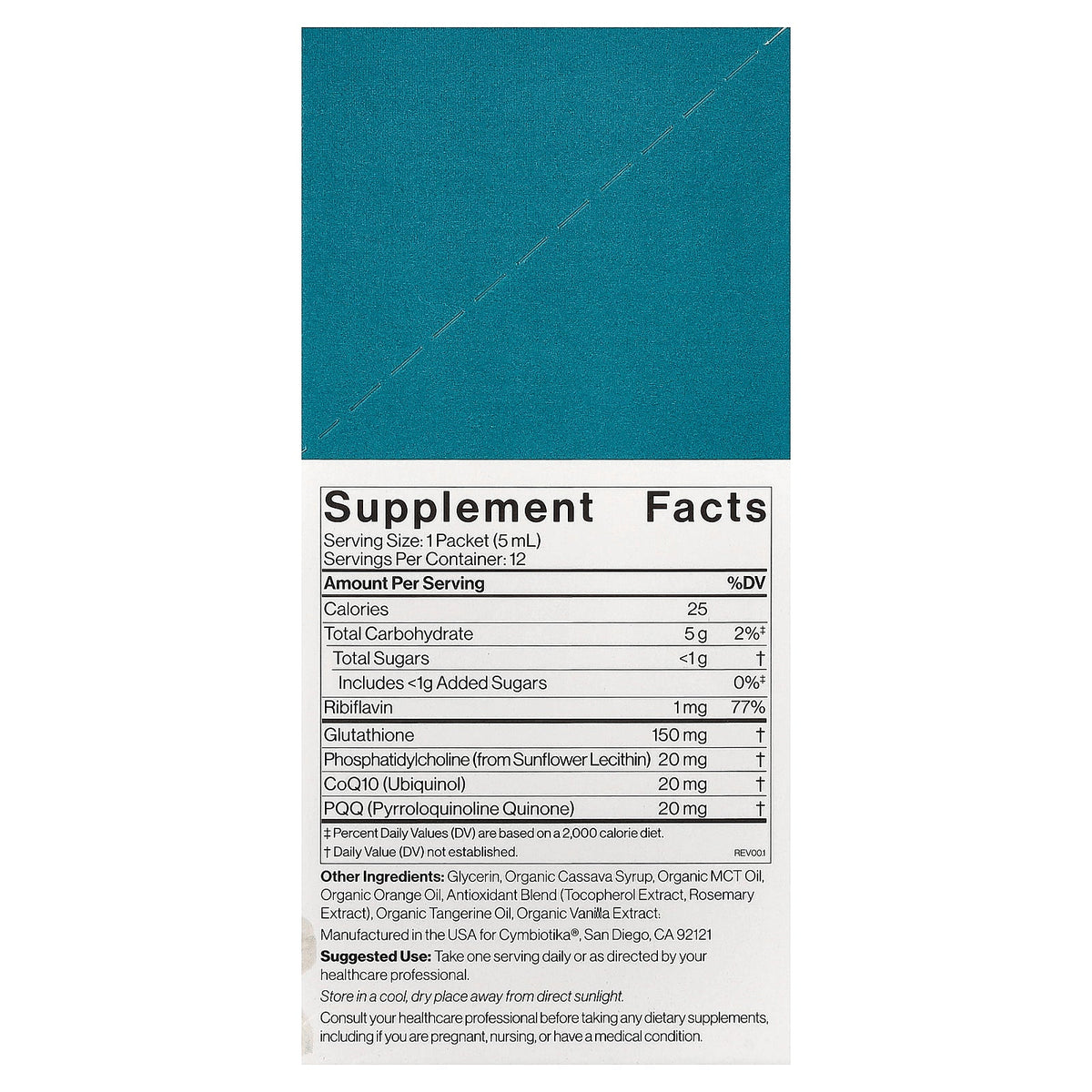 Cymbiotika, Liposomal Glutathione, Citrus Vanilla, 12 Liquid Packets, 0.17 fl oz (5 ml) Each