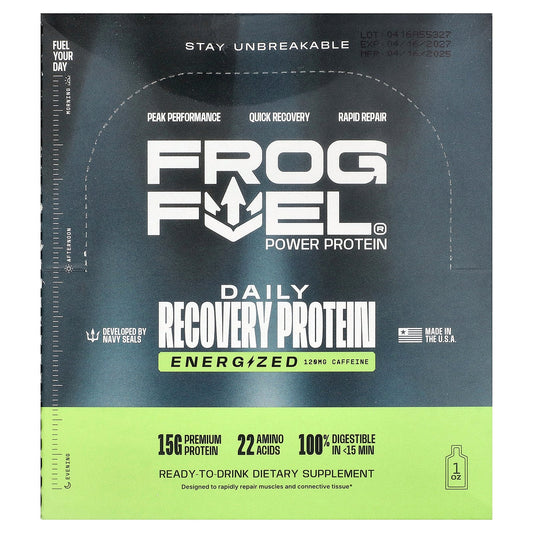 Frog Fuel, Daily Recovery Protein, Energized, Berry, 24 Shots, 1 fl oz (30 ml) Each