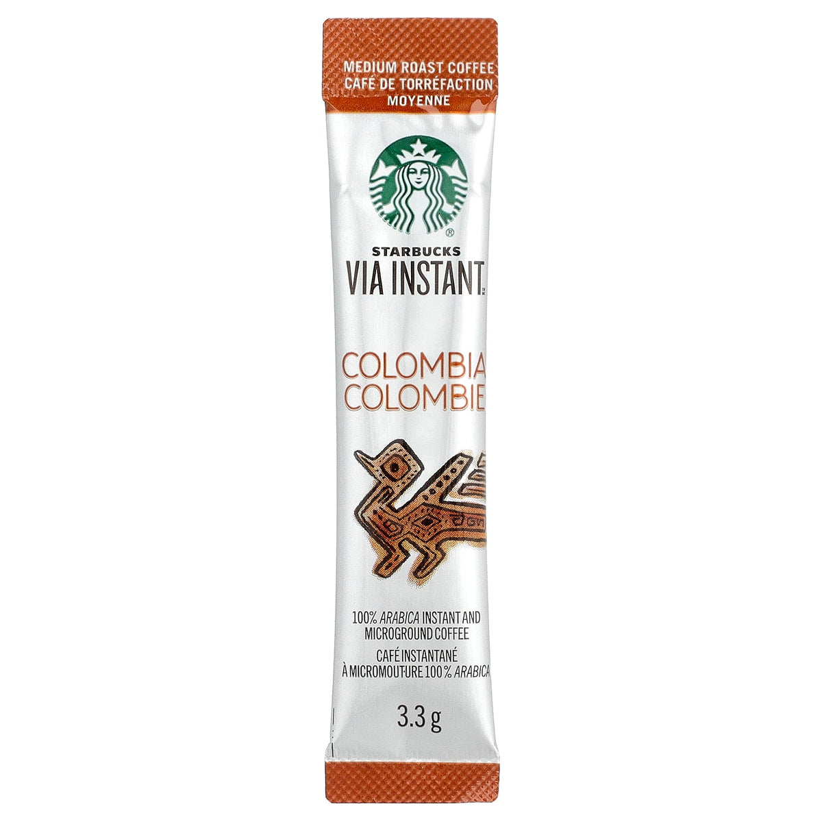 Starbucks, VIA® Instant Colombia Coffee, Medium Roast, 8 Packets, 0.11 oz (3.3 g) Each
