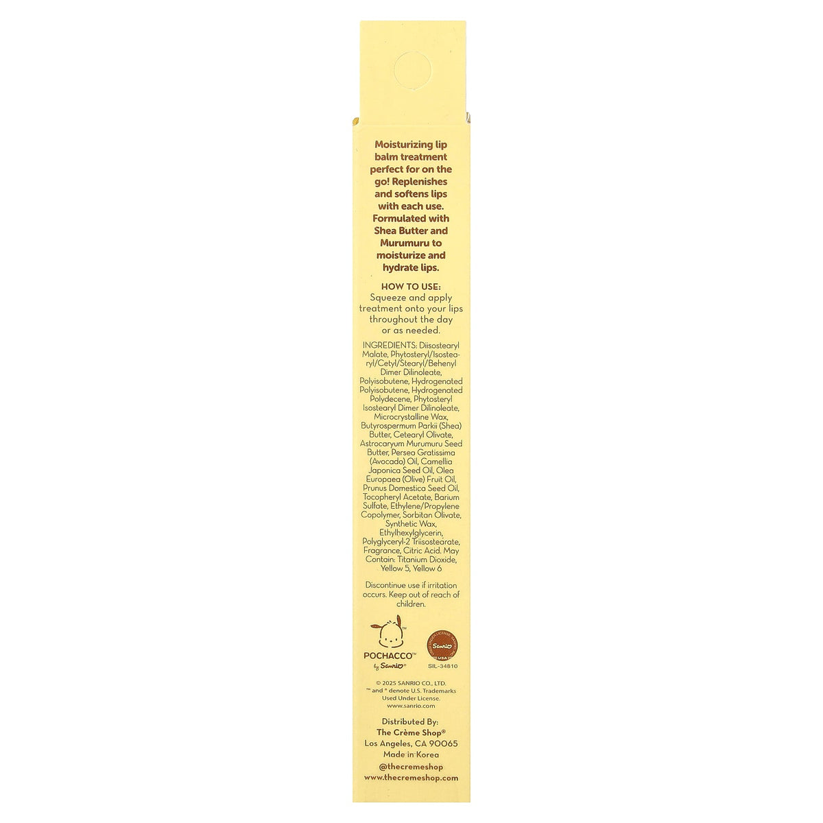 The Creme Shop, Hello Kitty and Friends®, Moisture Remedy Lip Balm, Banana, 0.54 fl oz (16 ml)