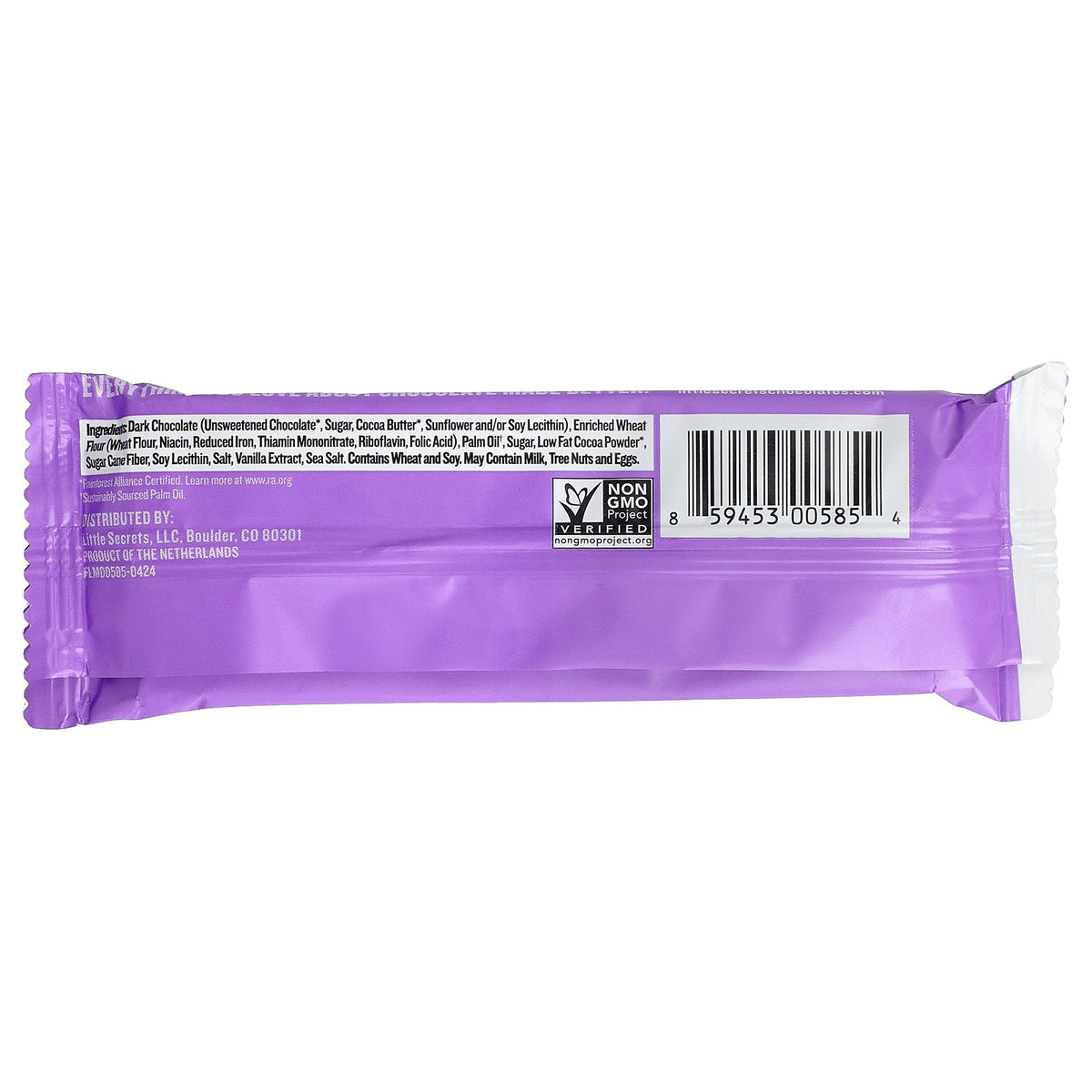 Little Secrets, Dark Chocolate Wafer, Sea Salt, 1.4 oz (40 g)
