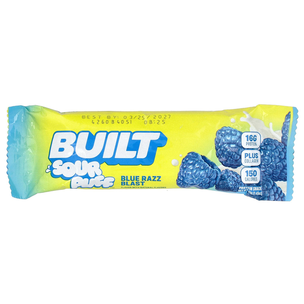 Built, Sour Puff™, Protein Bars, Blue Razz Blast, 12 Bars, 1.45 oz (41 g) Each