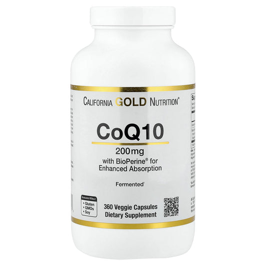 California Gold Nutrition, CoQ10 with Bioperine® Black Pepper Extract, 360 Veggie Capsules