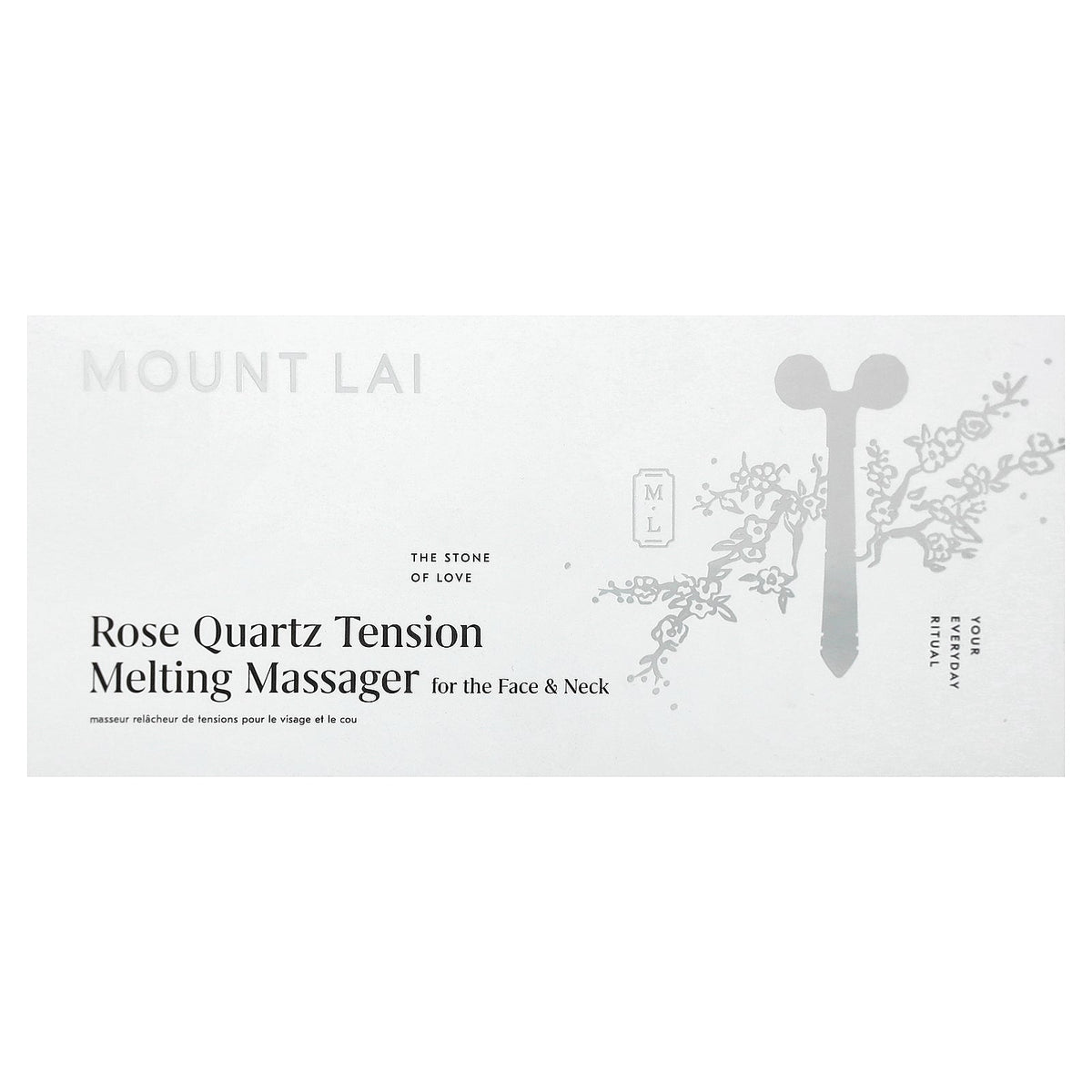 Mount Lai, Rose Quartz Tension Melting Massager, 1 Facial Roller