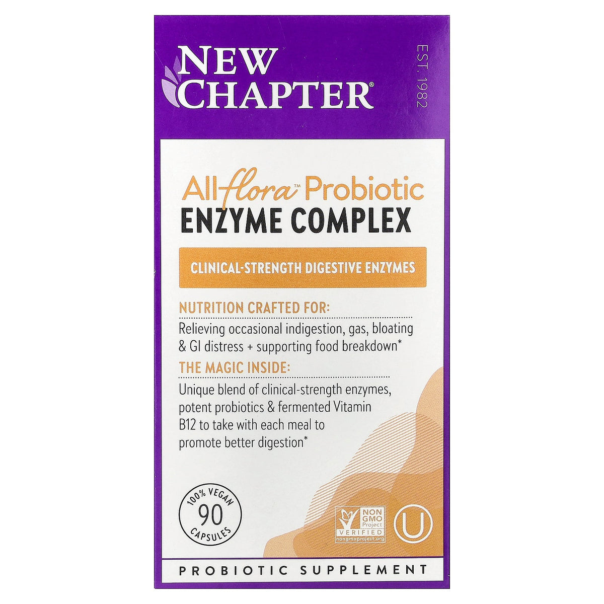 New Chapter, All Flora™ Probiotic Enzyme Complex, 90 Vegan Capsules