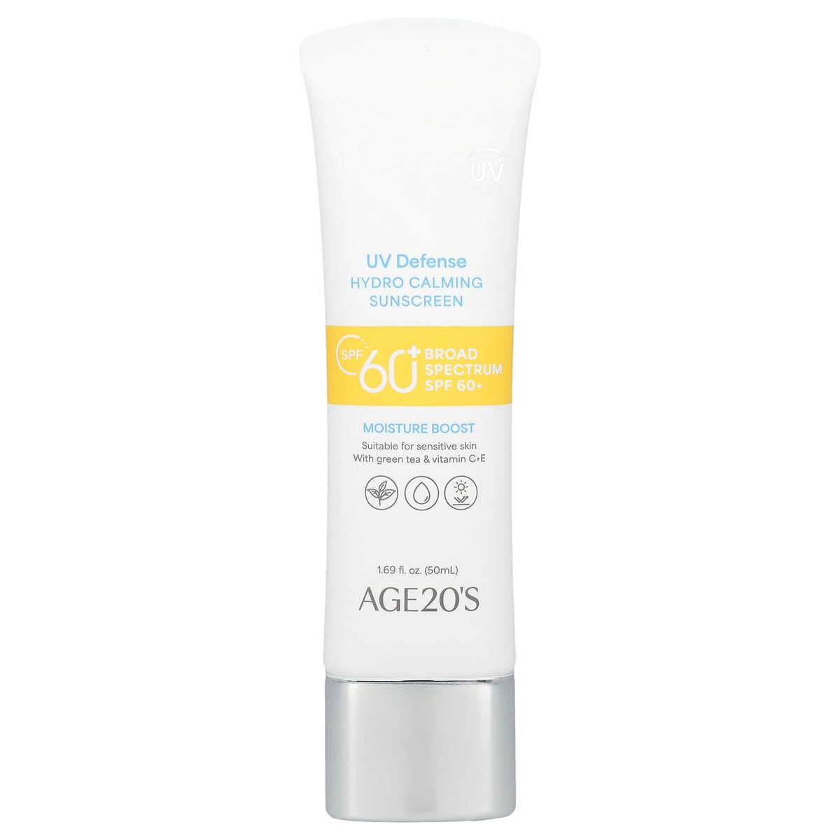 AGE20'S, UV Defense, Hydro Calming Sunscreen, SPF 60+, 1.69 fl oz (50 ml)