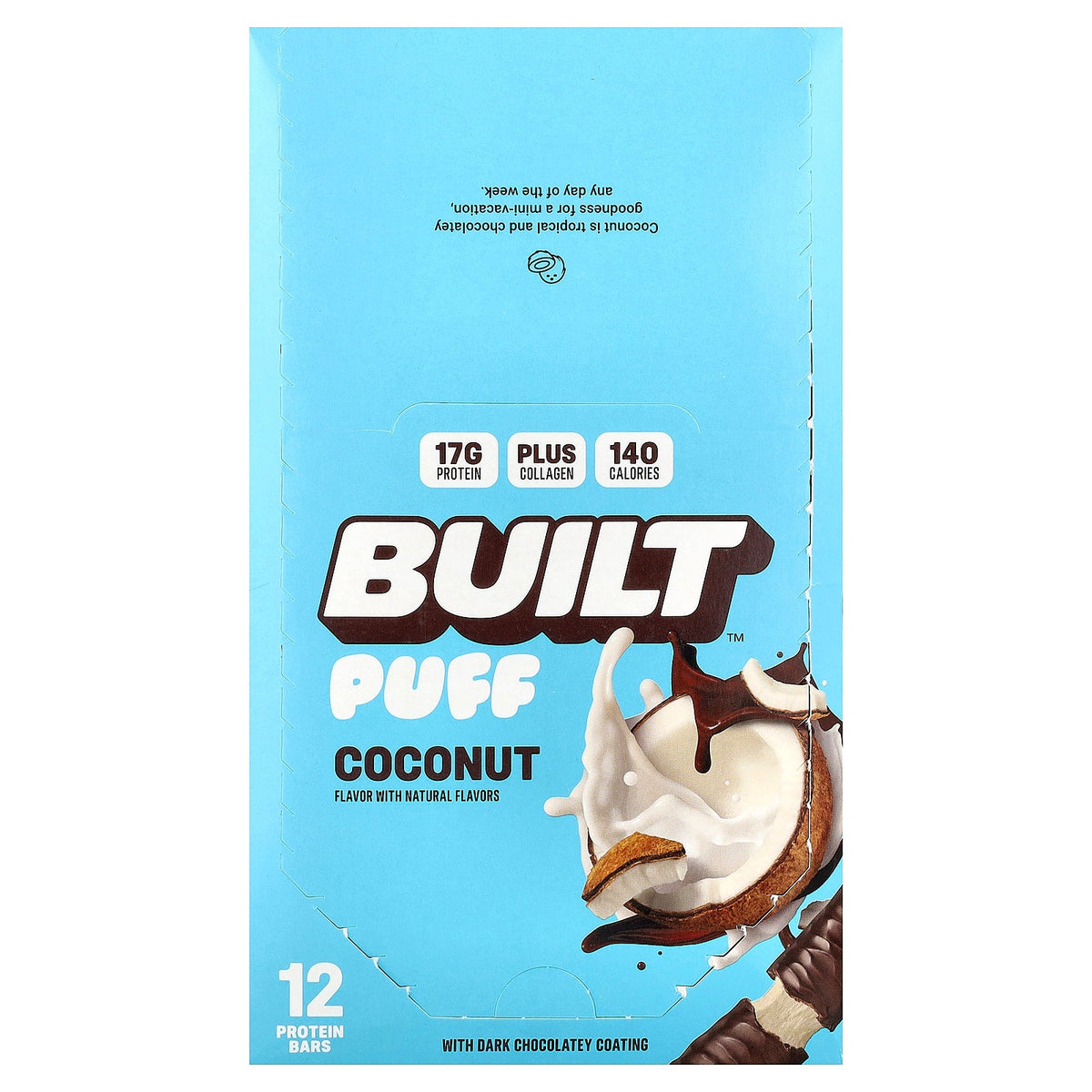 Built, Puff, Protein Bars, Coconut, 12 Bars, 1.41 oz (40 g) Each