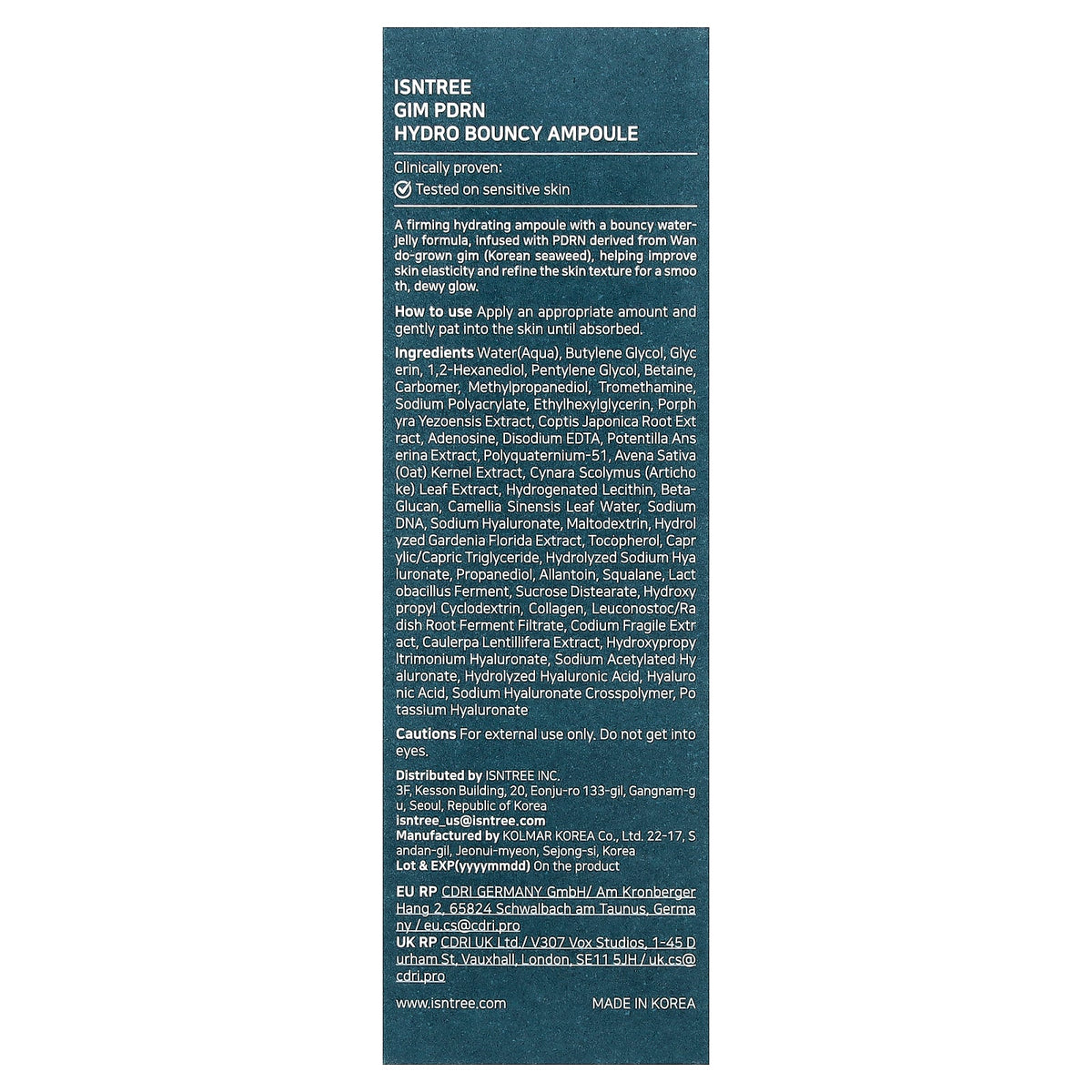 ISNtree, GIM PDRN Hydro Bouncy Ampoule, 1.69 fl oz (50 ml)