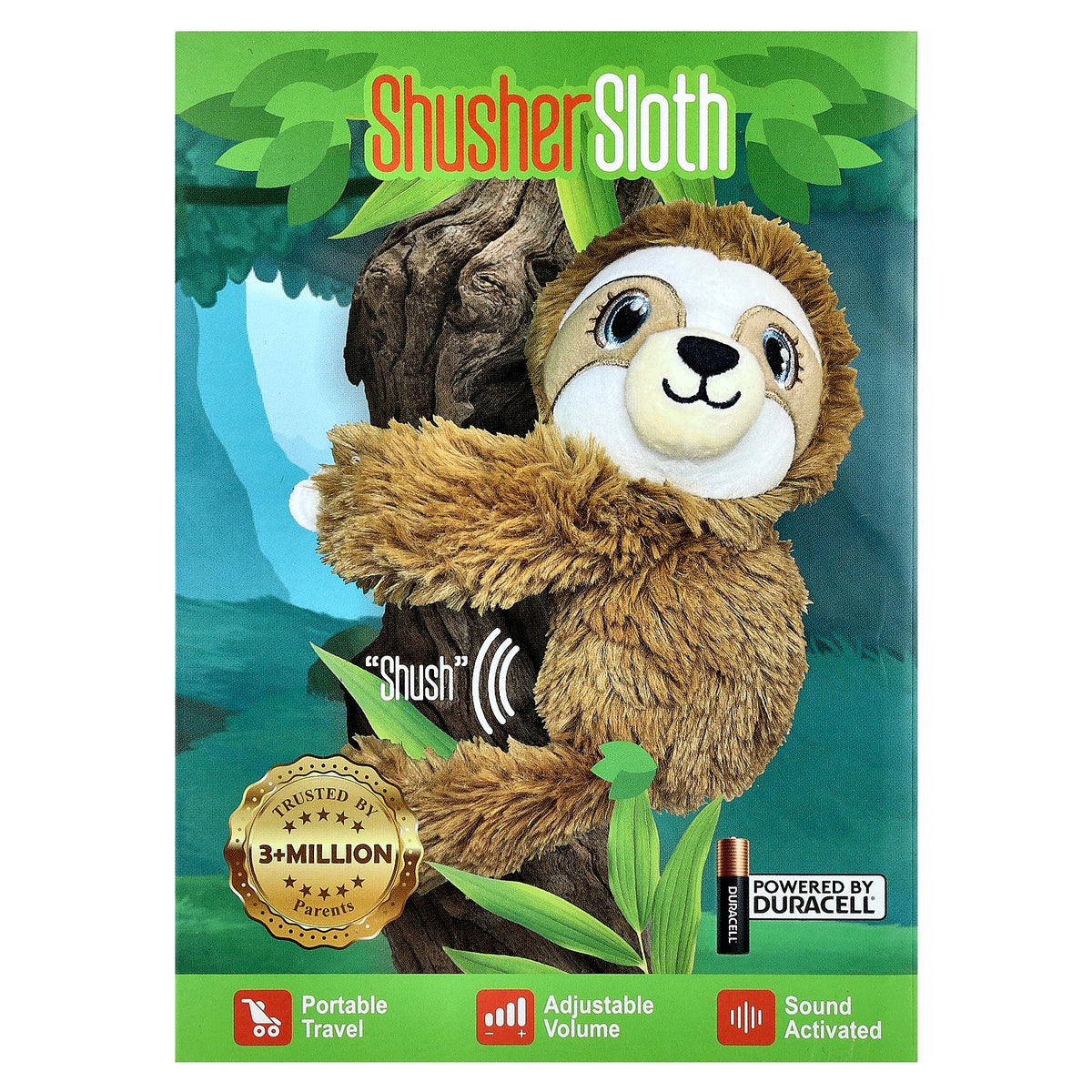 Baby Shusher, Shusher Sloth, Soft Toy Sound Module , 1 Count