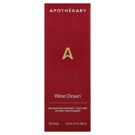 Apothekary, Wine Down™, Relaxation Support Tincture, 3.4 fl oz (100 ml)