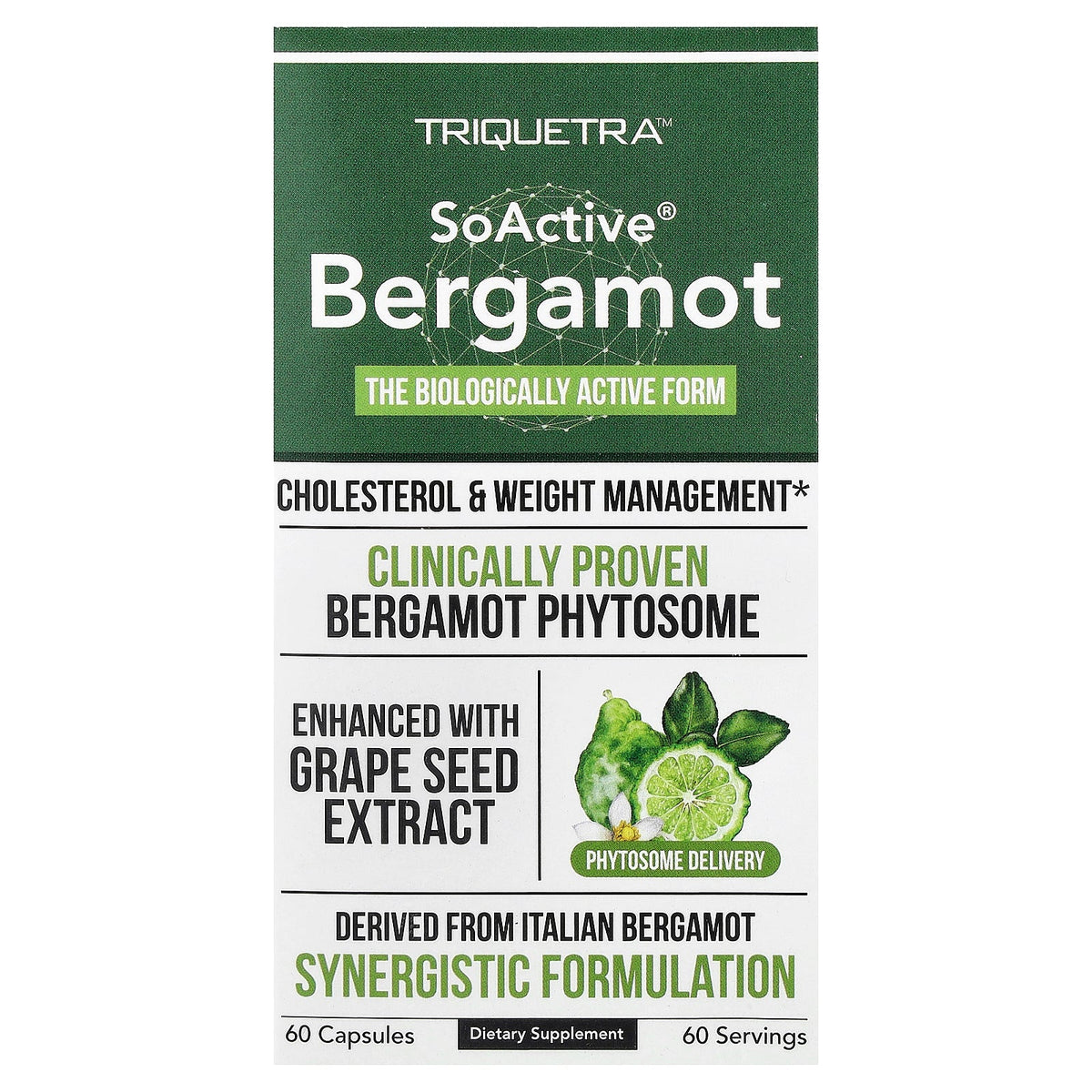 Triquetra, SoActive® Bergamot, 60 Capsules