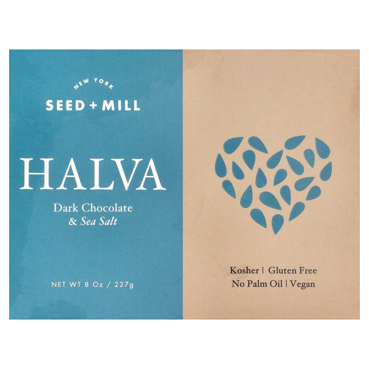 Seed + Mill, Halva, Dark Chocolate & Sea Salt, 8 oz (227 g)