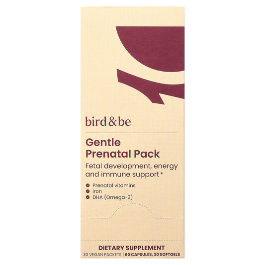 Bird&Be, Gentle Prenatal Pack, 30 Vegan Packets