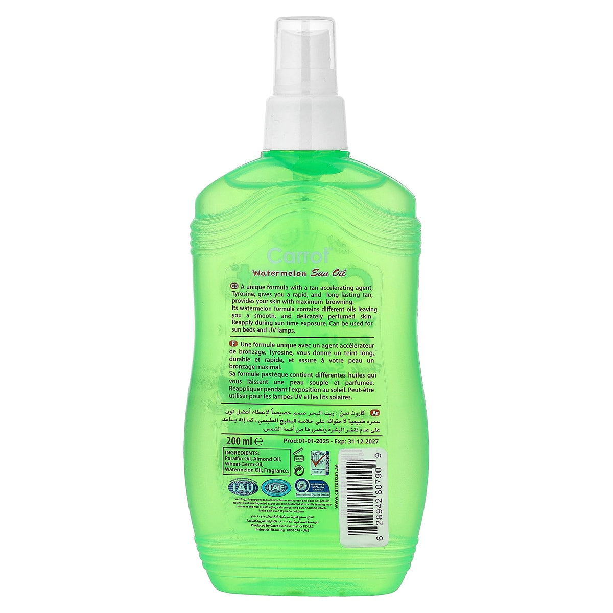 Carrot Sun, Sun Oil, Watermelon, 200 ml