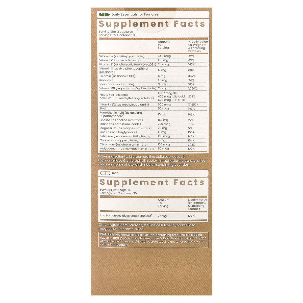 Bird&Be, Postpartum + Lactation Pack, 30 Vegan Packets