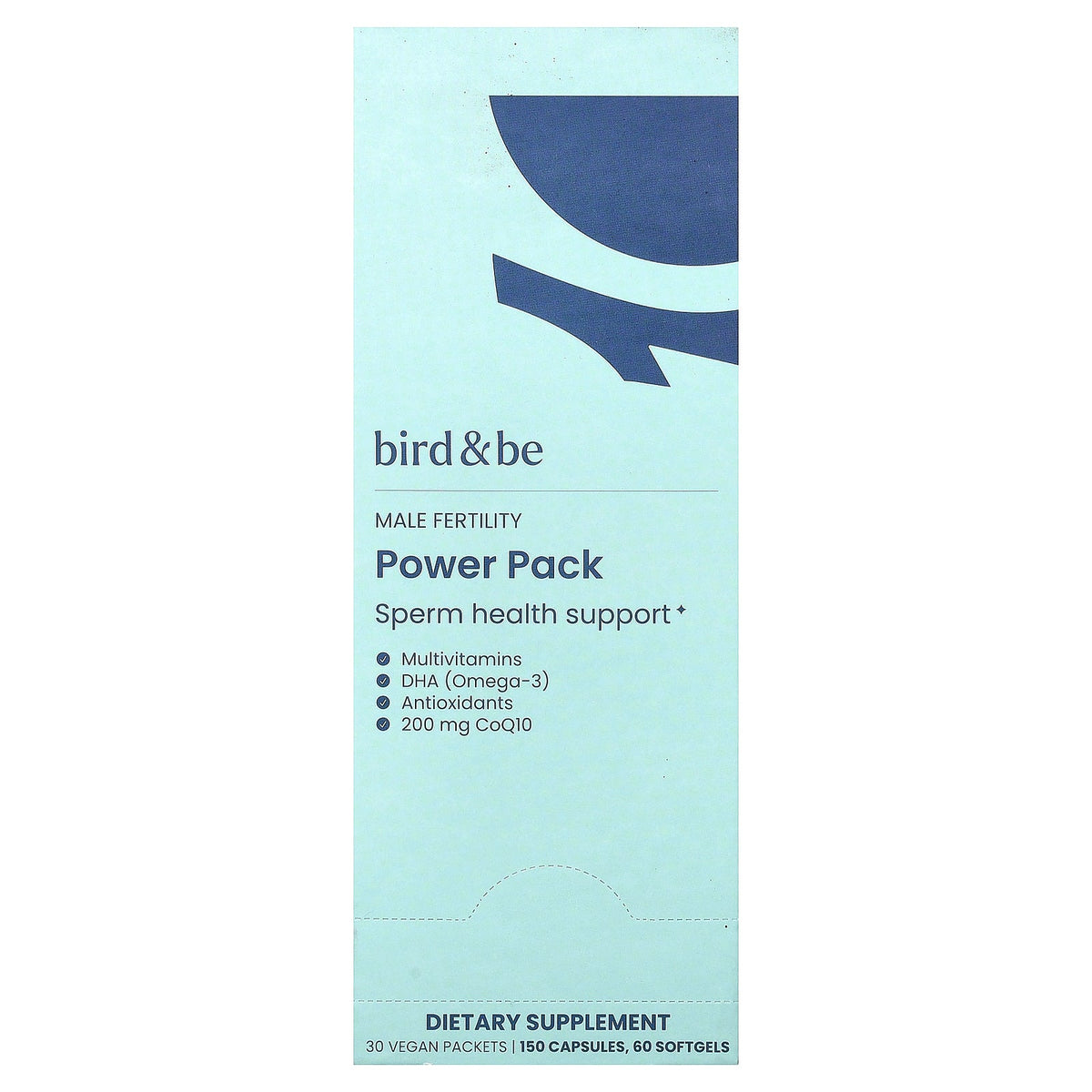 Bird&Be, Male Fertility Power Pack, 30 Vegan Packets