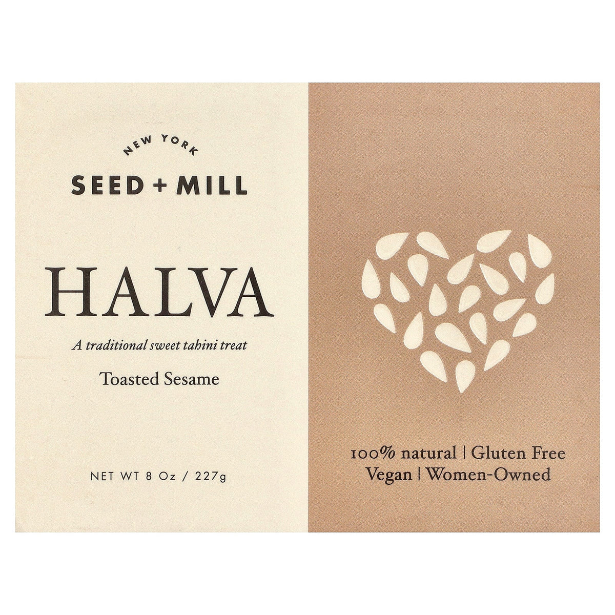 Seed + Mill, Halva, Toasted Sesame, 8 oz (227 g)
