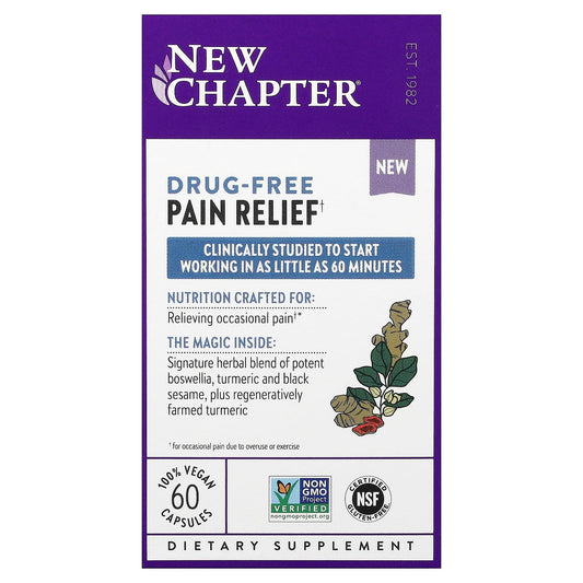 New Chapter, Drug-Free Pain Relief, 60 Vegan Capsules