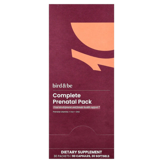Bird&Be, Complete Prenatal Pack, 30 Packets