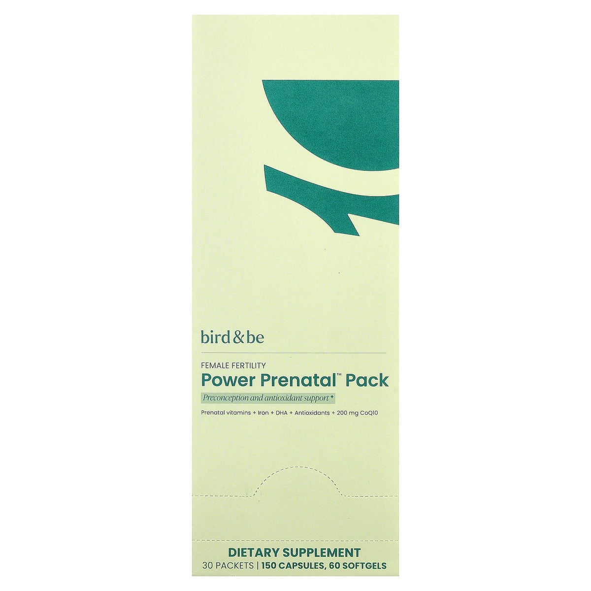Bird&Be, Female Fertility Power Prenatal™ Pack, 30 Packets