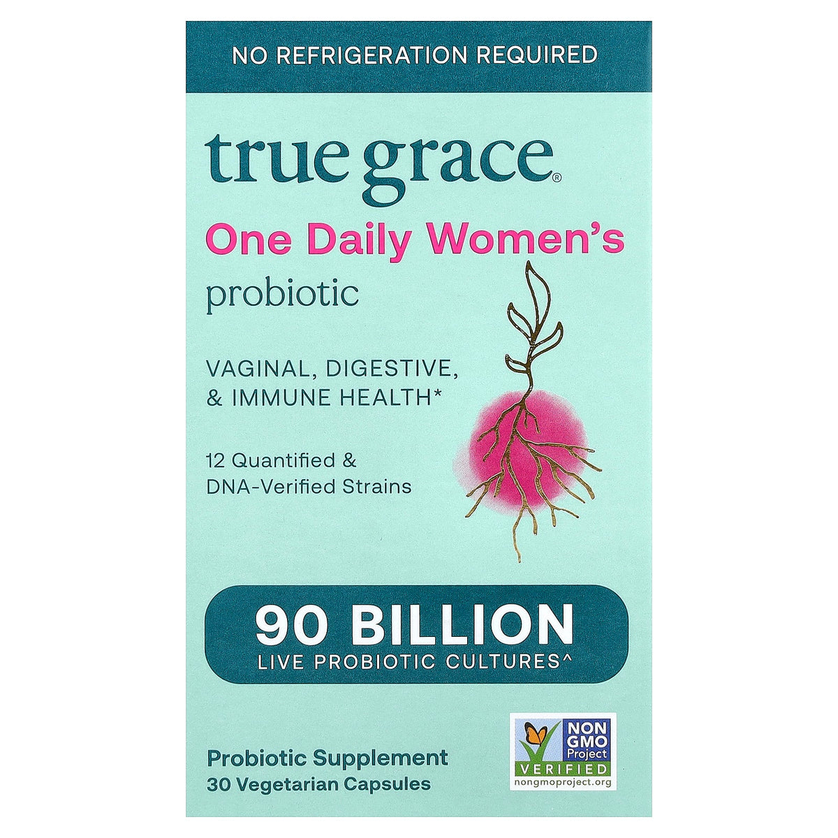 True Grace, One Daily Women's Probiotic, 90 Billion CFU, 30 Vegetarian Capsules