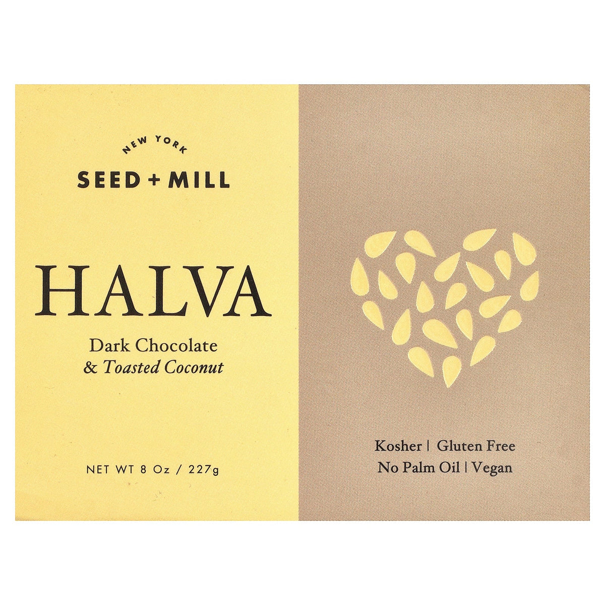 Seed + Mill, Halva, Dark Chocolate & Toasted Coconut, 8 oz (227 g)