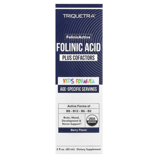 Triquetra, Folinic Active™ Plus Cofactors, Kids Formula, Berry, 2 fl oz (60 ml)