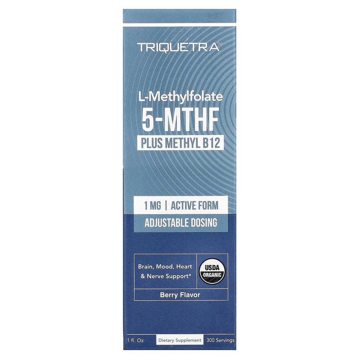 Triquetra, L-Methylfolate 5-MTHF Plus Methyl B12, Berry, 1 fl oz