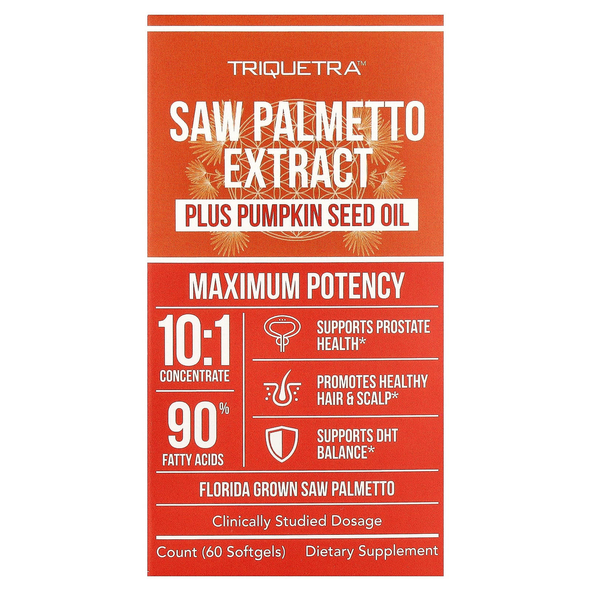 Triquetra, Saw Palmetto Extract Plus Pumpkin Seed Oil, 60 Softgels