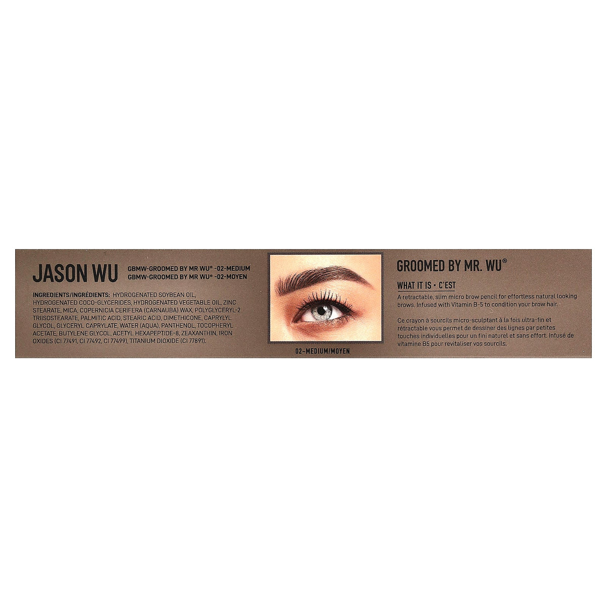 Jason Wu, Groomed By Mr. Wu®, Micro Brow Pencil, 02 Medium, 0.003 oz (0.09 g)