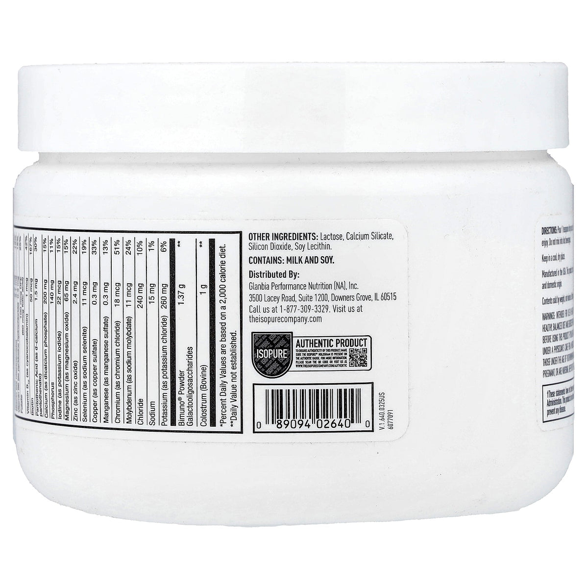 Isopure, Colostrum+, Unflavored, 5.29 oz (150 g)