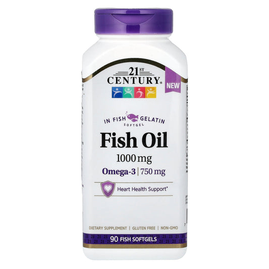 21st Century, Fish Oil, 1,000 mg, 90 Fish Softgels