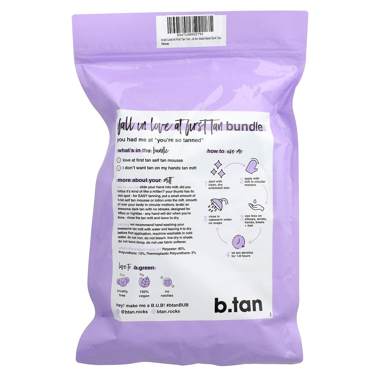 b.tan, Fall In Love At First Tan Bundle, Darker, 2 Piece Set