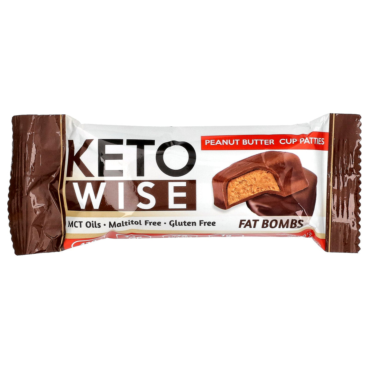 Keto Wise, Fat Bombs, Peanut Butter Cup Patties, 16 Packs, 34 g