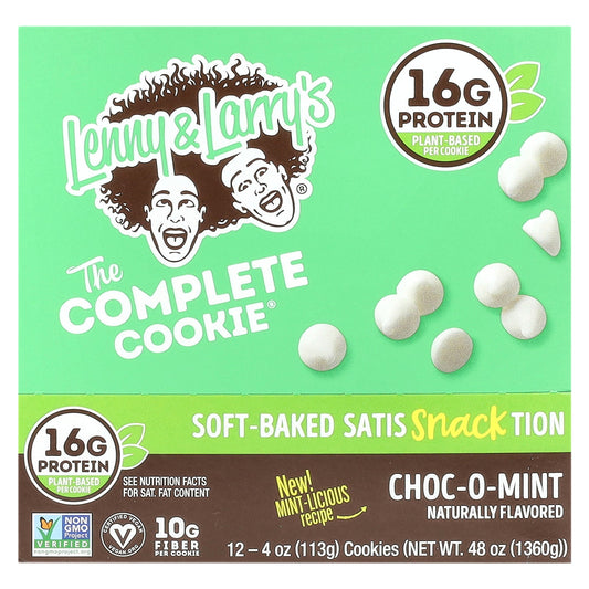 Lenny & Larry's, The Complete Cookie®, Choc-O-Mint, 12 Cookies, 4 oz (113 g) Each