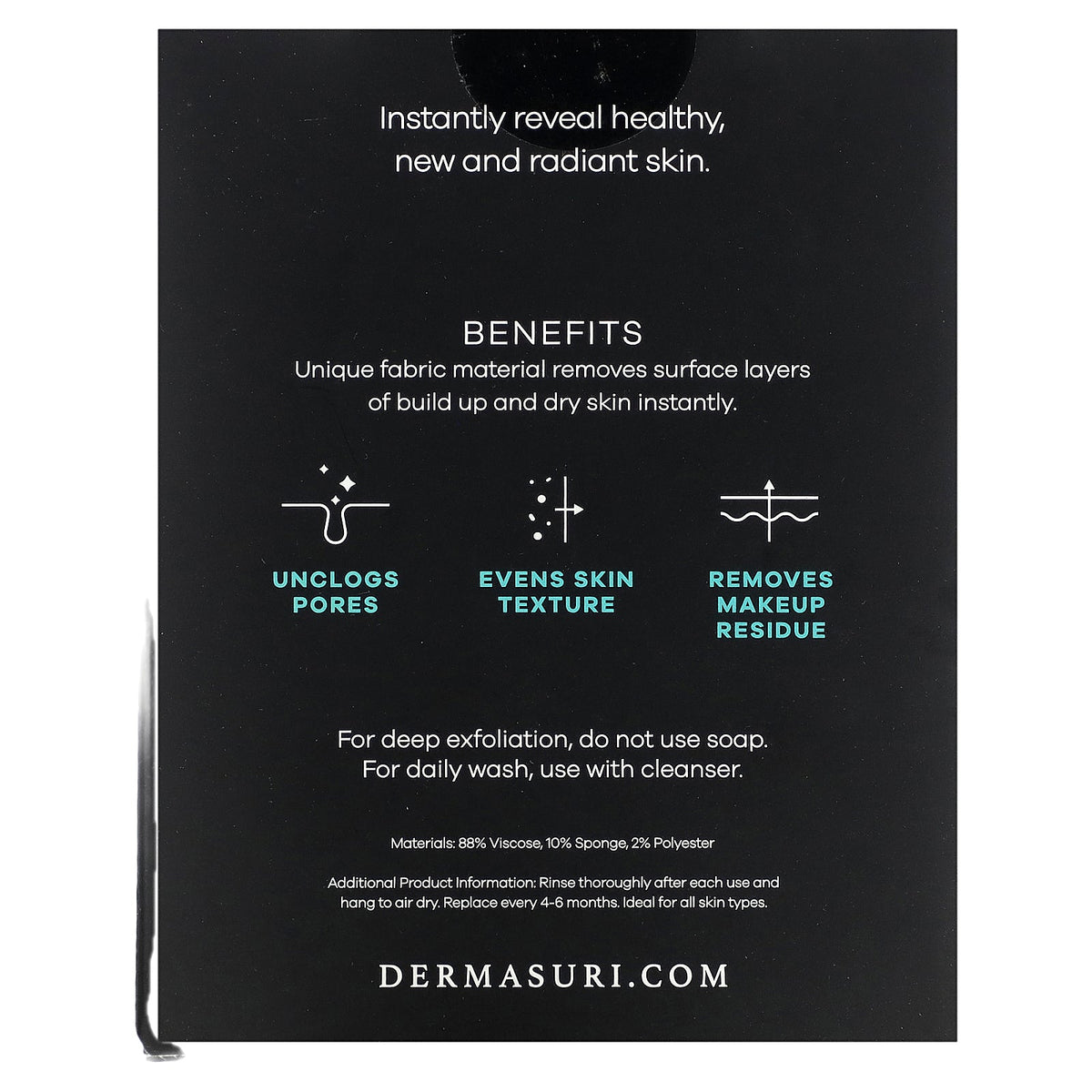 Dermasuri, Deep Exfoliating Mitt, Face Scrub, 1 Mitt